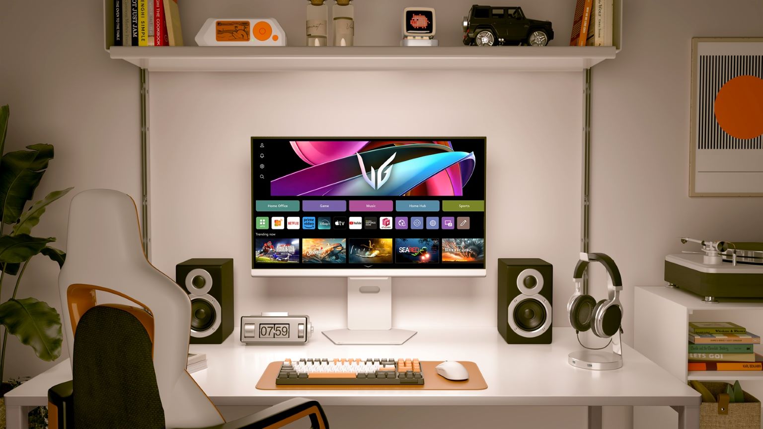 Cresce il gaming sul PC, quali sono i titoli preferiti: immagine del monitor da gaming LG UltraGear™ OLED 45GX950A